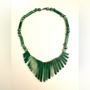 Vintage jade (like) Beaded Necklace